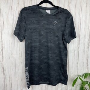 Gymshark Sport Tshirt Black Print Small